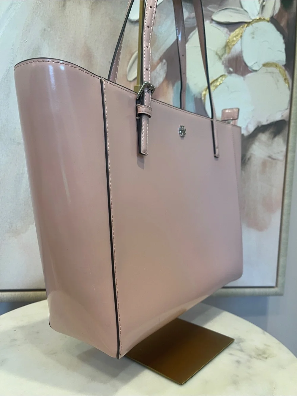 Tory Burch Blush Pink Leather Tote